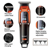 Kemei Hair Trimmer Hair Clipper Professional Barber Trimmer Electric Shaver Hair Cutting Machine Rechargeable Trimmer Men KM-658