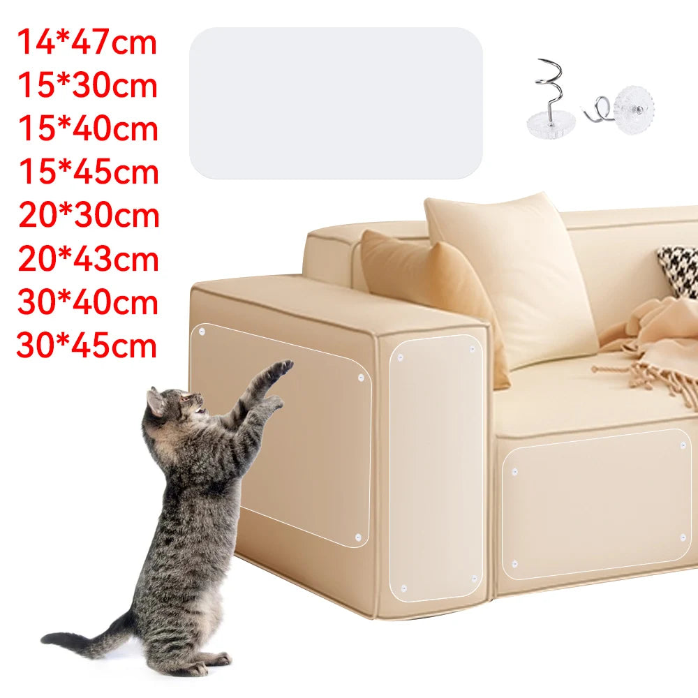 Cat Scratch Sofa Protection Pads Self-Adhesive Pet Furniture Protectors Cover Anti-Cat Scratch Couch Guard Pads Stickers For Cat