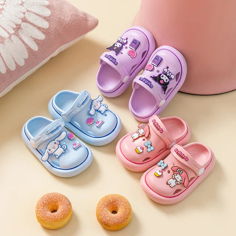 Sanrio Children's Slippers Boys and Girls Cute Soft Soled Non-slip Indoor Home Slippers Baby Garden Shoes