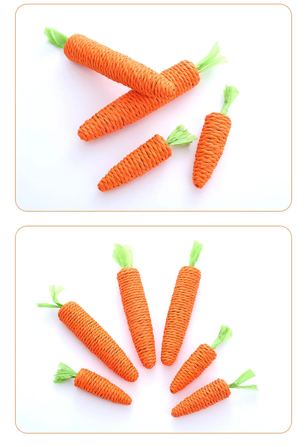 Cat Toys Carrot Pet Toys Durable Cotton Rope Woven Puppy Chew Toys for Cats Molar Cleaning Teeth Pet Supplies Cat Accessories