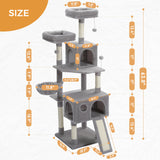 Domestic Delivery Big Cat Tree Tower Condo Furniture Scratch Post Cat Jumping Toy with Ladder for Kittens Pet House Play