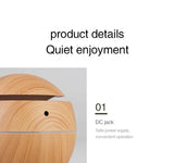 USB Ultrasonic Cool Mist Sprayer Essential Oil Fragrance Mini Home Wood Grain Air Humidifier Electric Air Aroma Diffuser Purifie