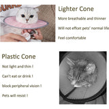 Waterproof Cat Recovery Collar, Adjustable Pet Cone Collar, Protective Cat Neck Cones to Stop Licking Wounds