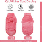 Turtleneck Cat Sweater Coat Winter Warm Hairless Cat Clothes Soft Fluff Pullover Shirt for Maine-Coon Cat Chihuahua Pet Clothing