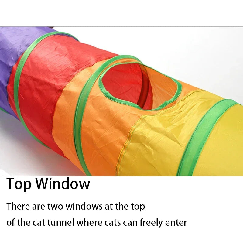 Cats Tunnel Foldable Pet Cat Toys Kitty Pet Training Interactive Fun Toy Tunnel Bored For Puppy Kitten Rabbit Play Tunnel Tube