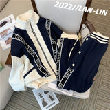 2023 Spring Winter New Women Sweater High-grade Casual Fashion Suit Plus Size Loose Small Fragrance Sports Two-piece Suit