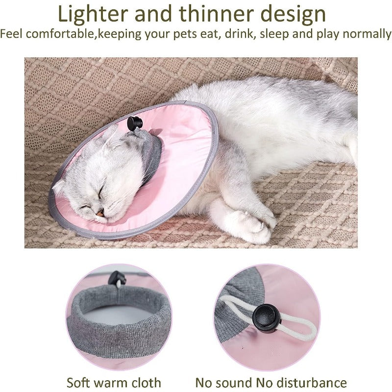 Waterproof Cat Recovery Collar, Adjustable Pet Cone Collar, Protective Cat Neck Cones to Stop Licking Wounds