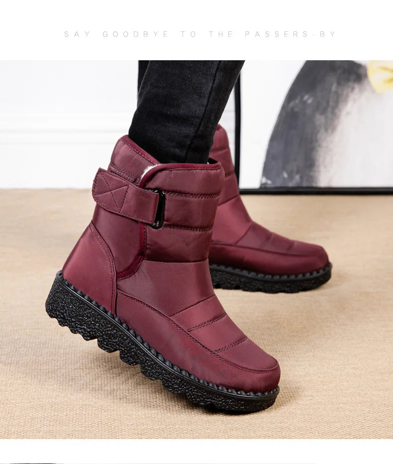 Waterproof Winter Boots for Women 2023 New Faux Fur Long Plush Snow Boots Woman Platform Shoes Warm Cotton Couples Ankle Boots