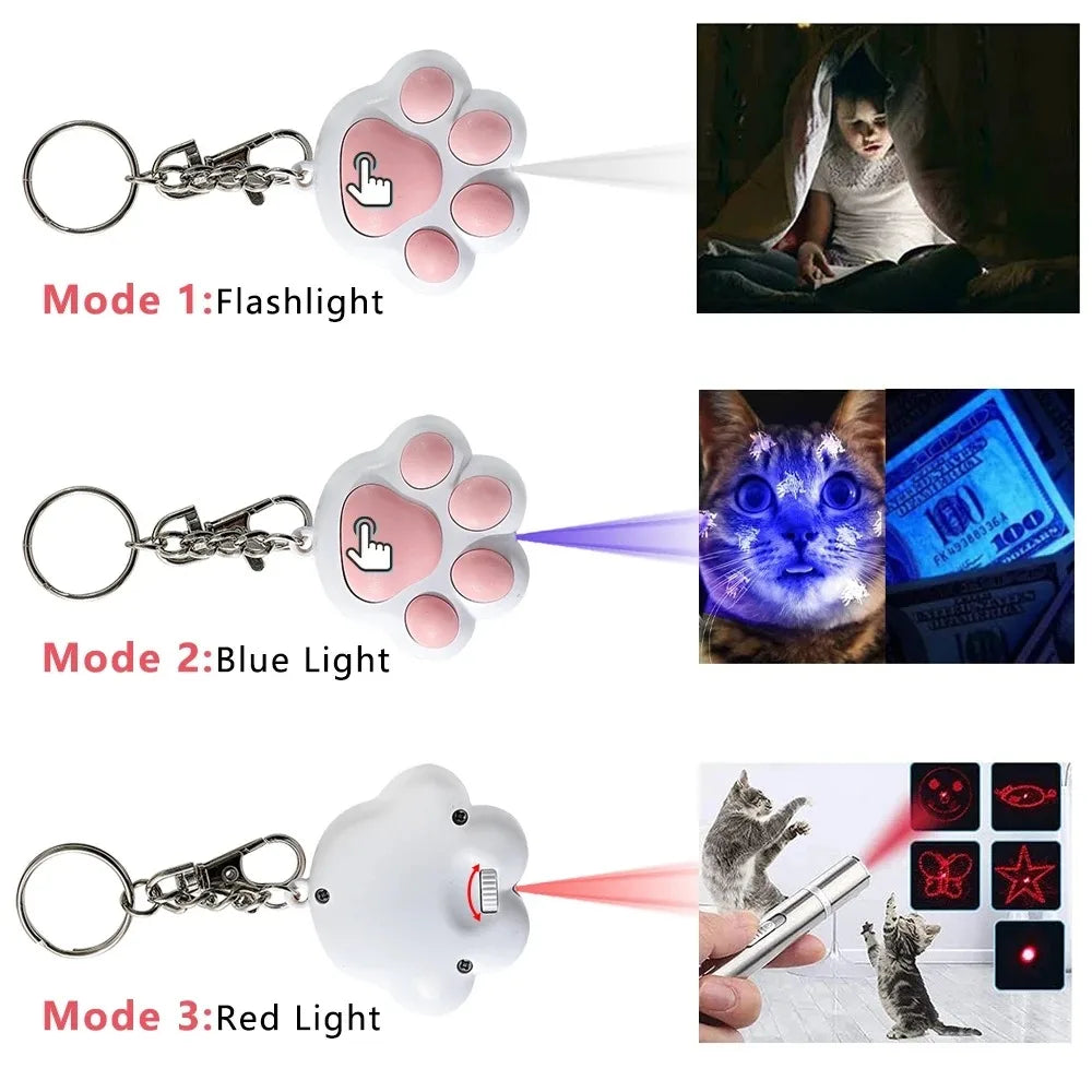 Pet Cat Laser Toys Rechargeable Multifunctional Cats Interactive Transform Pattern Kitten Training Laser Toy Dog Cat Accessories