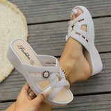 2024 New Summer Style Comfortable and Wear-resistant Casual Open-toe Elegant and Fashionable Women's fish mouth slippers