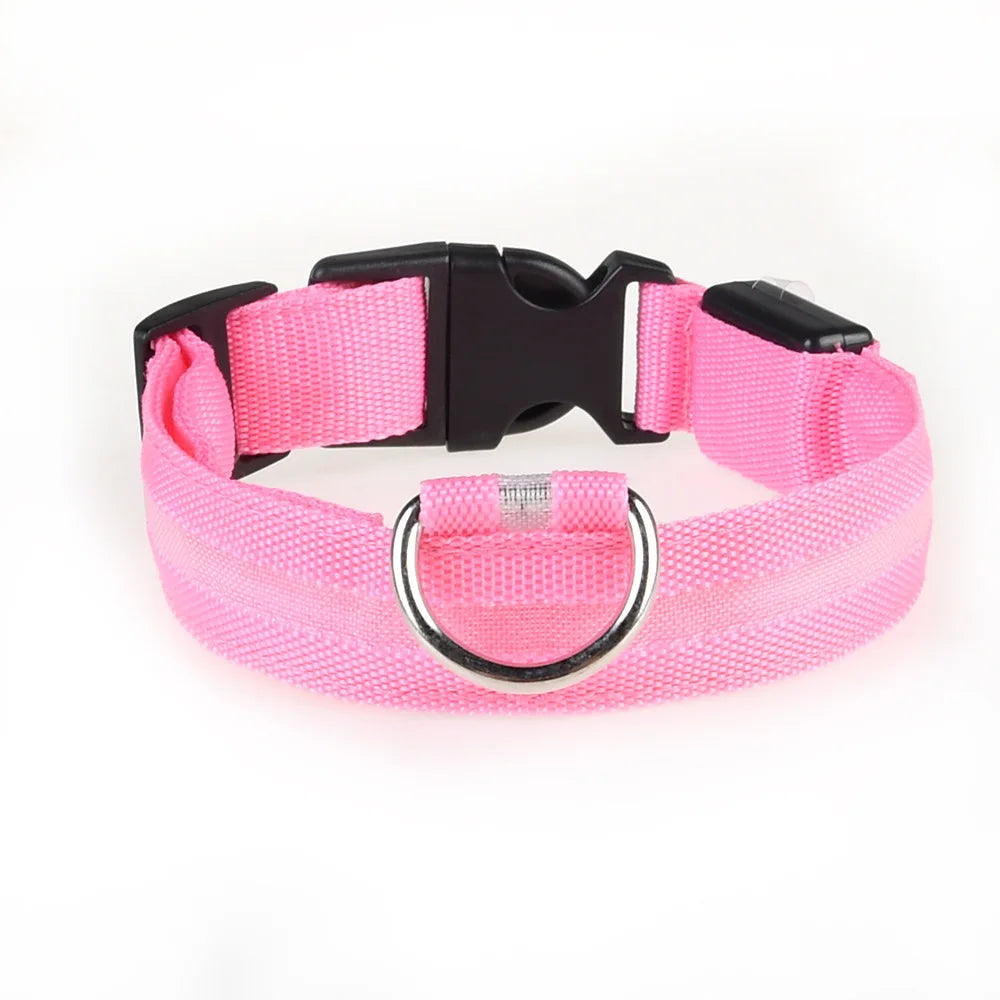 LED Glowing Dog Collar Adjustable Flashing Rechargea Luminous Collar Night Anti-Lost Dog Light HarnessFor Small Dog Pet Products