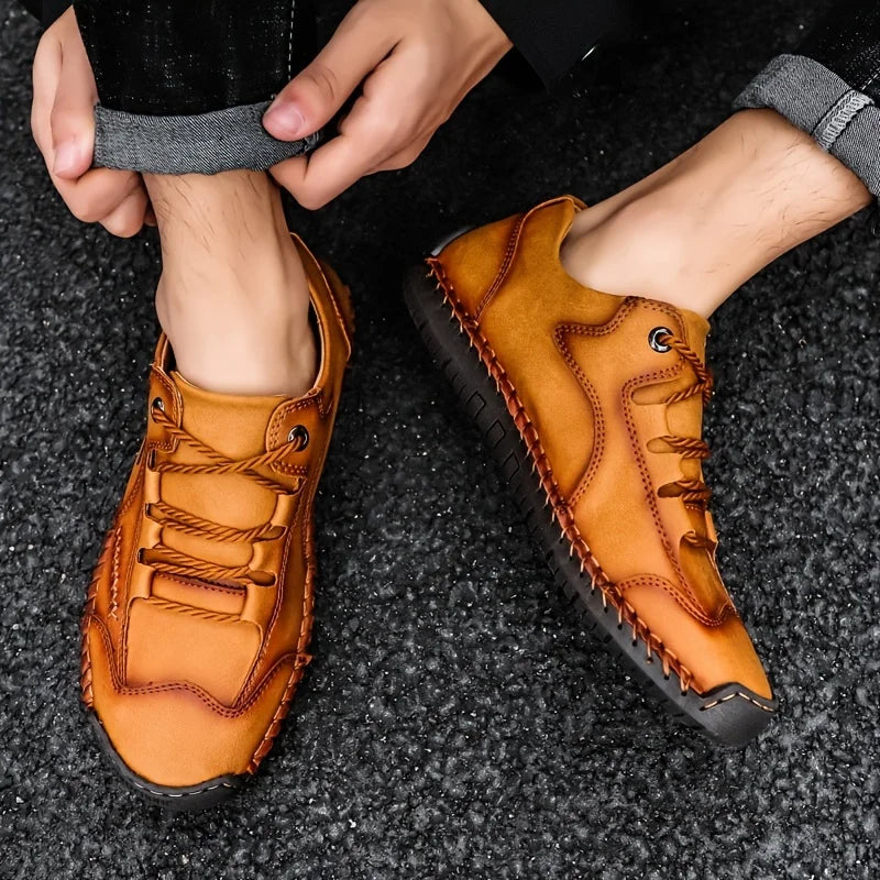 Leather designer Men Trend Casual Shoes Breathable Male Non-slip Footwear Golf Shoes Light Men Loafes Avenue merchant shoes