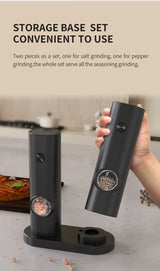 Electric Automatic Mill Pepper And Salt Grinder With LED Light Adjustable Coarseness Partner Manufacturers