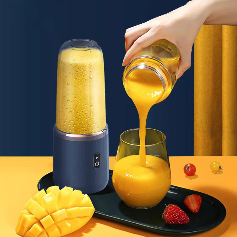 Portable Fruit Juice Blenders Summer Personal Electric Mini Bottle Home USB 6 Blades Juicer Cup Machine For Kitchen