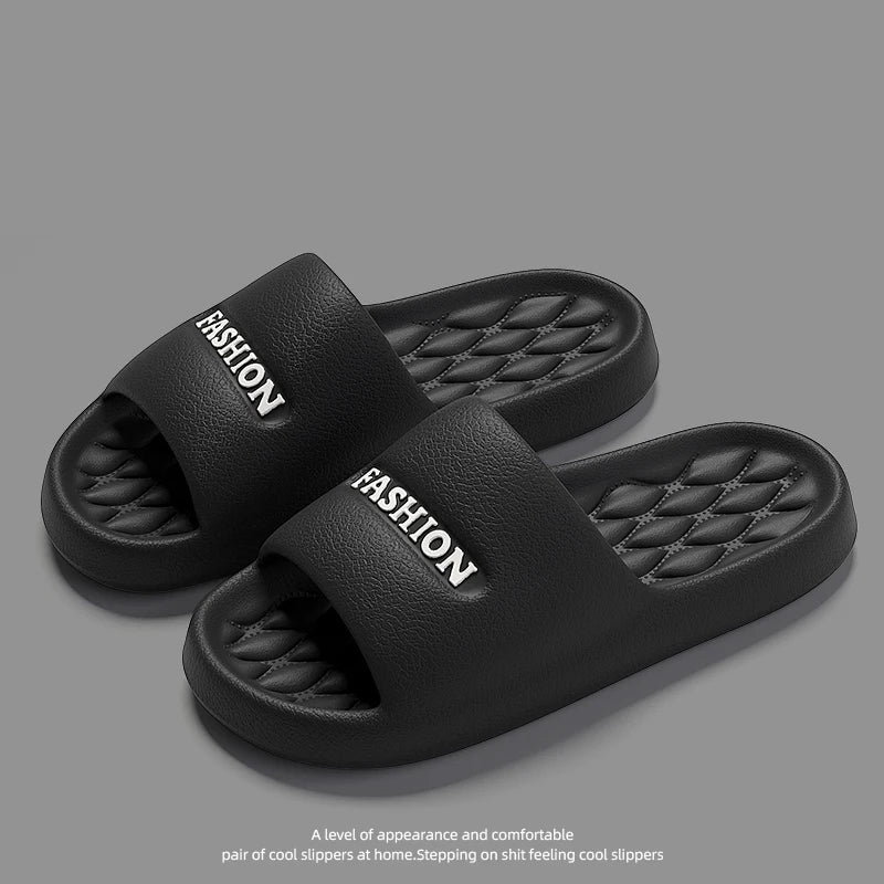 Summer Fashion Women Men Indoor Sofa Soft Comfortable Bottom Home Slippers Household EVA Slippers Anti-slip Outdoor Beach Slides