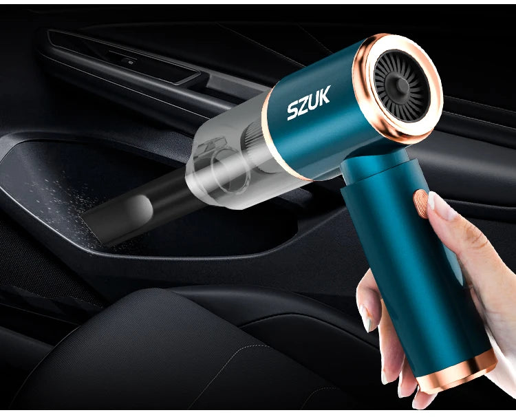 SZUK Mini Car Vacuum Cleaner Wireless Powerful Portable Cleaning Machine Handheld for Car Blow 2 In 1 Home Appliances