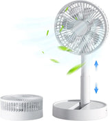 USB Foldable Fan with 4 Speeds ＆ Timing,Battery Operated Mini Fan for Bedroom, Indoor or Outdoor,Table Fan