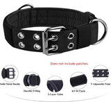 Large Dog Collar Durable Nylon Military Tactical Adjustable Pet Lead Outdoor Walking Training Collars Pitbull Labrador Supplies