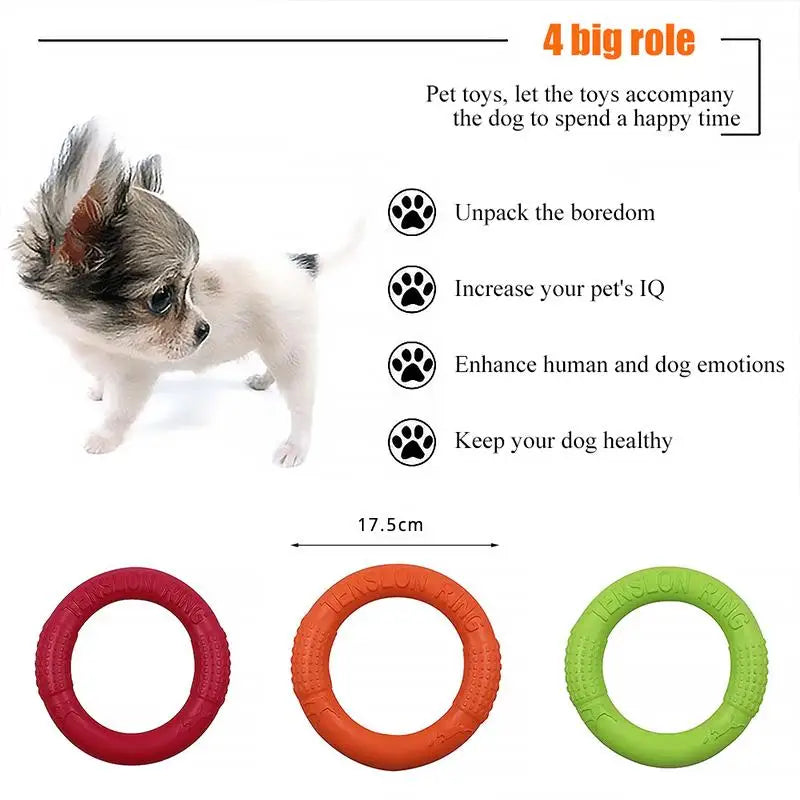 Dog Toys EVA Pet Flying Disk Training Ring Puller Anti-Bite Floating Outdoor Interactive Training Supplies Dog Toys