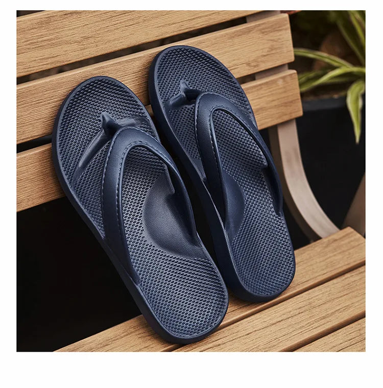 Comwarm Unisex Soft Cloud Slipper Platform Flip-flops Women's Summer Beach Sandals with Arch Support for Non-slip Bathroom Men