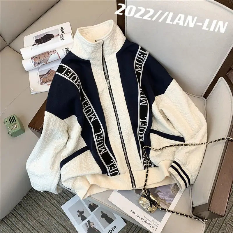 2023 Spring Winter New Women Sweater High-grade Casual Fashion Suit Plus Size Loose Small Fragrance Sports Two-piece Suit