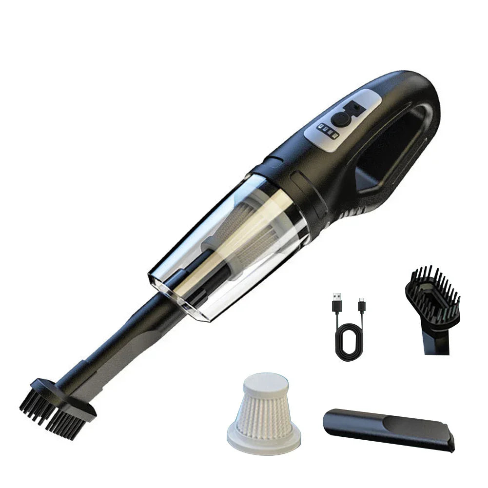 120W Portable Car Vacuum Cleaner USB Charging Handheld Cordless Vacuum Cleaner Powerful Suction for Auto/Home/Office/Pet Hair