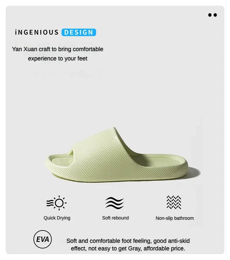 New Home Soft Sole EVA Men's Slippers Women's Anti-Slip Bathroom Slipper Summer Casual Indoor Slippers for Men Sandal Flip-Flops