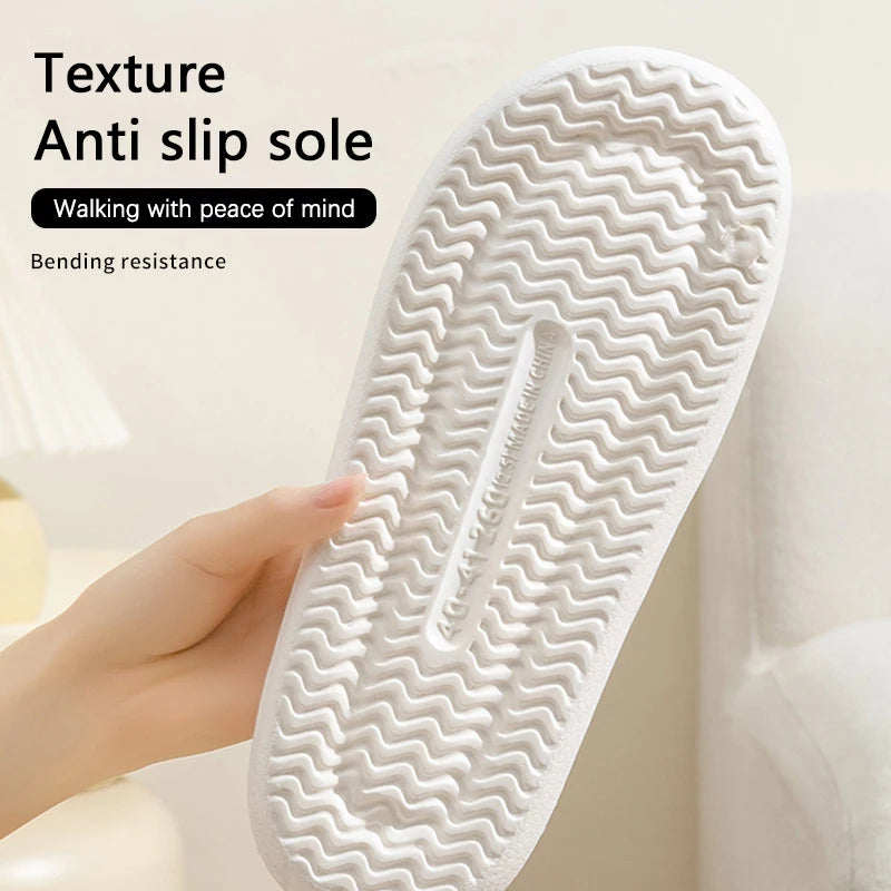 Summer Fashion Women Men Indoor Sofa Soft Comfortable Bottom Home Slippers Household EVA Slippers Anti-slip Outdoor Beach Slides