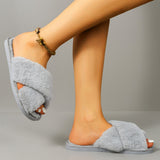 Soft Fluffy Fur Slippers New Women Winter House Warm Furry Slippers Women Flip Flops Home Slides Flat Indoor Floor Shoes