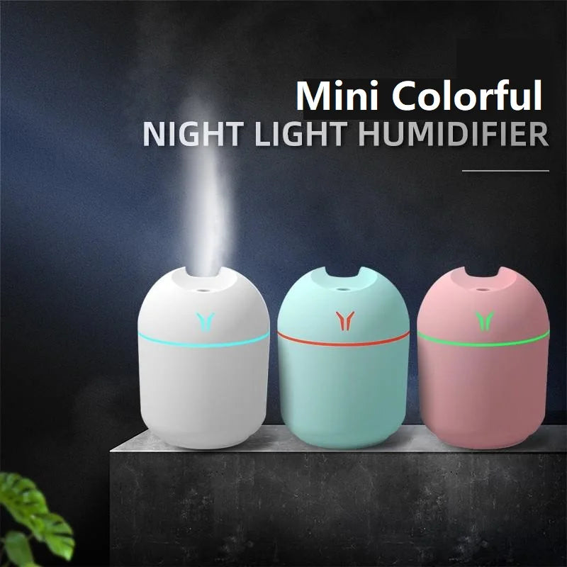 250ML Humidifier Mini Aromatherapy Humidifiers Diffusers For Home Romantic Light USB Essential Oil Diffuser Car Purifier Air