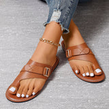 Women Slippers Outside Casual Beach Women Shoes Summer New Flats Flip Flop Sandals Walking Clip Toe Rome Buckle Ladies Slides