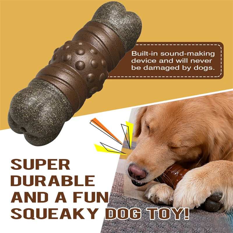 Large Dog Chew Toy Tougher than Real Bones Toy Solve Boredom Teeth Cleaning Separation Anxiety Crate Taining Sturdy Pet Supplies