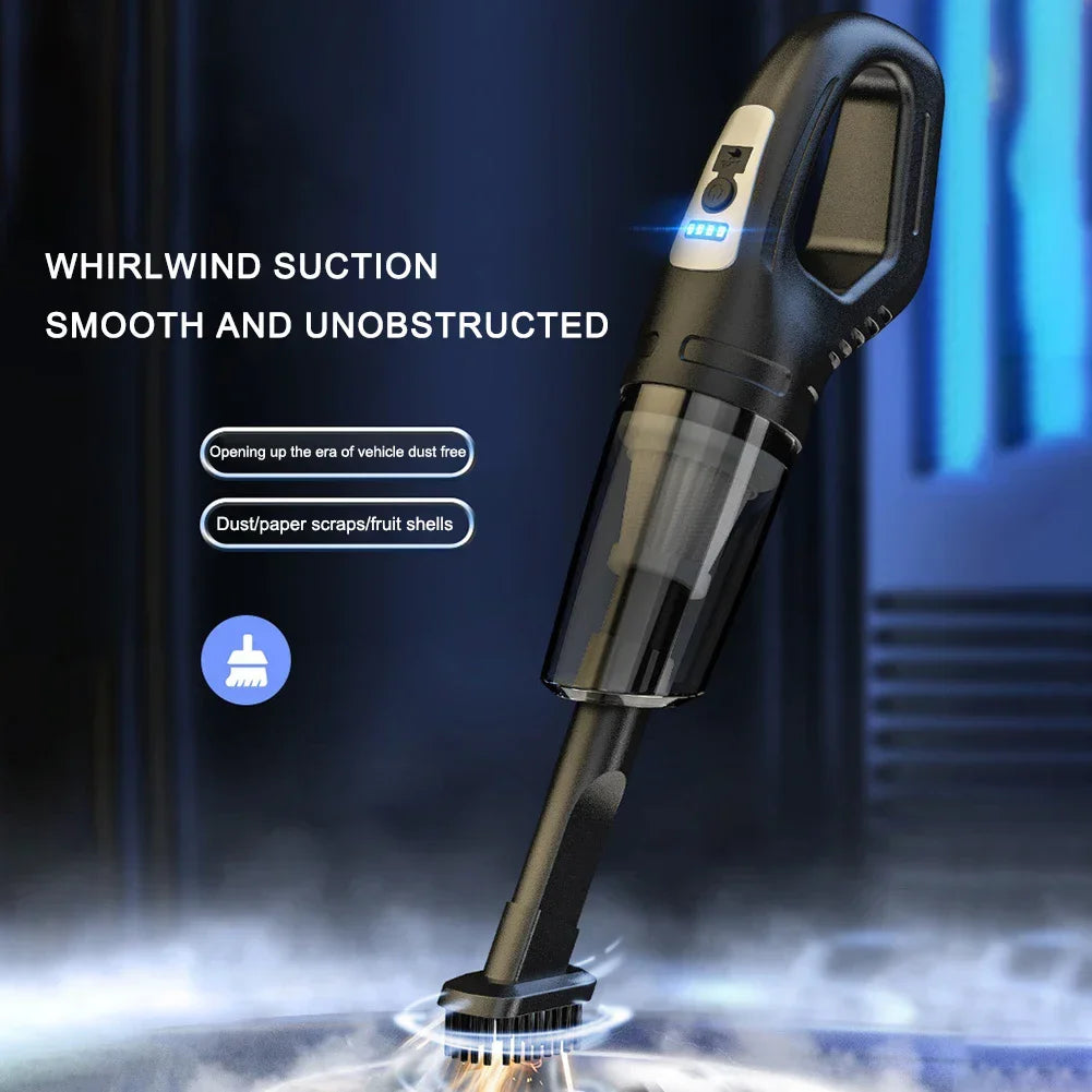 120W Portable Car Vacuum Cleaner USB Charging Handheld Cordless Vacuum Cleaner Powerful Suction for Auto/Home/Office/Pet Hair