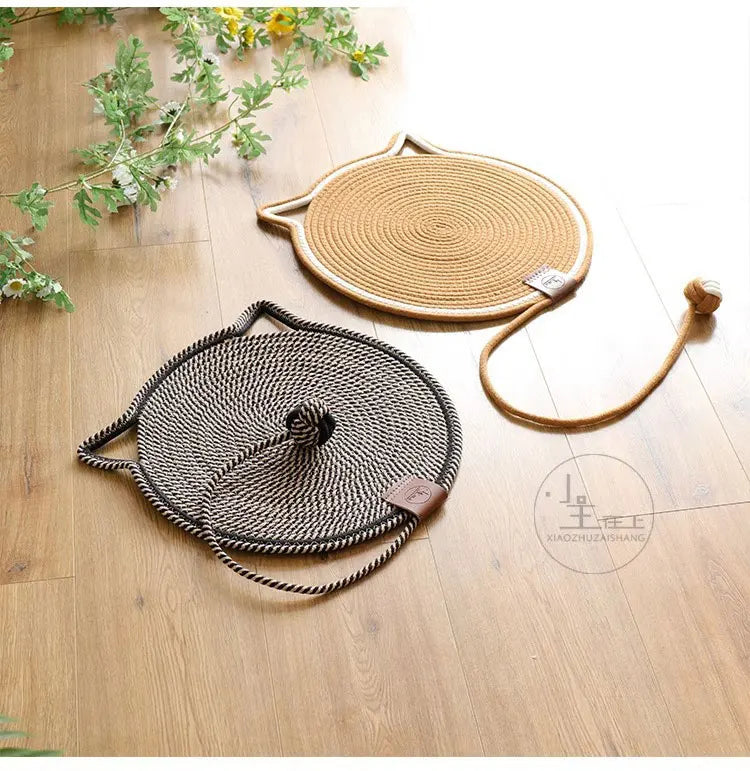 Cotton Rope Cat Scratching Post Mat Cat Scratcher Tool Funny Cat Toys for Grinding Claws Wear-Resistant Cat Scraper Pet Product