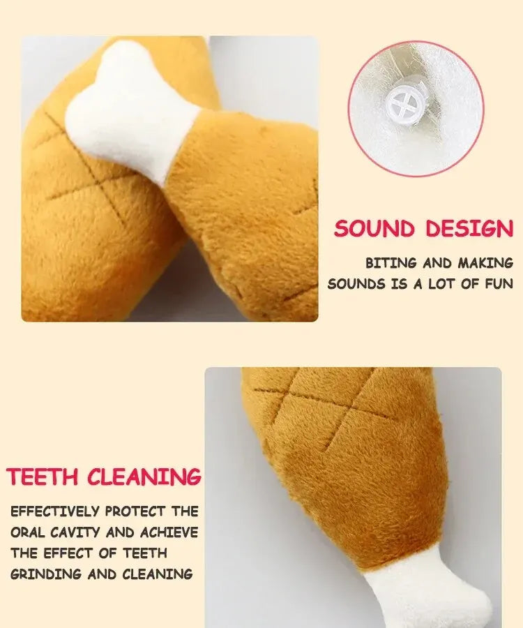 Pet Push Toys, Dogs, Self Relieving and Vocalizing Toys, Cat Teeth Grinding and Bite Resistant Interactive Toys Bone