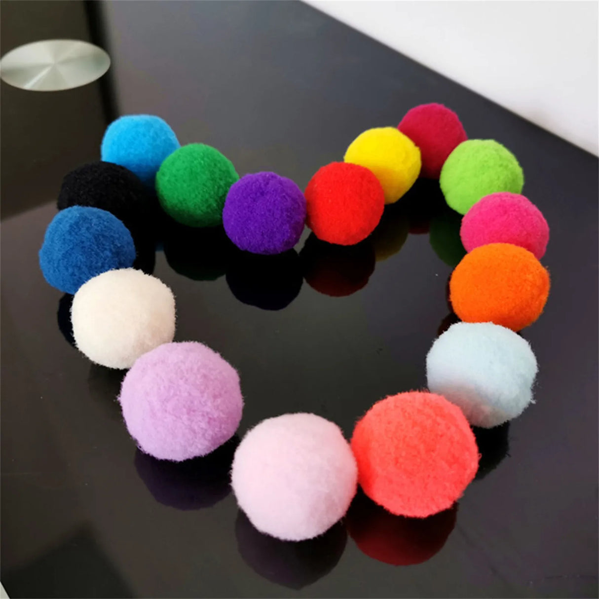 10/20/30Pcs Cats Polyester Plush Balls Interactive Play Training Toy Cat Toy Ball Creative Colorful Interactive Cat Chew Toys