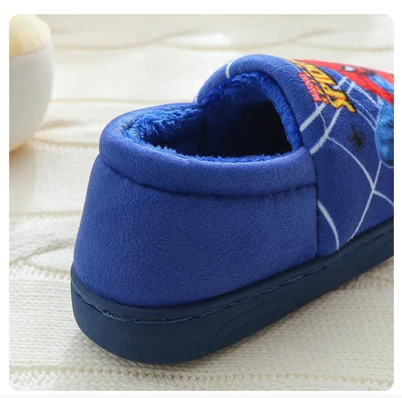 Spider Man Pattern Children Cotton Slippers Autumn Winter New Kids Indoor Shoes Cartoon Fashion Warm Baby Boys Cottonslipper