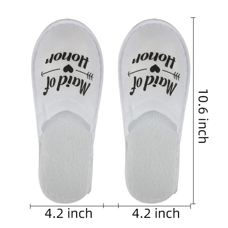 Bride Shower Bride Wedding Decoration Bridesmaid Hen Party Spa Soft Slippers Ladies Bachelorette Party Supplies Gift