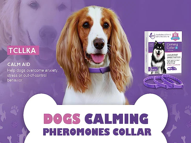 3/4 Pc Dogs Calming Pheromone Collars Pets Relieve Anxiety Adjustable Comfortable Collar For Puppy Kitten Large Dog Accessories