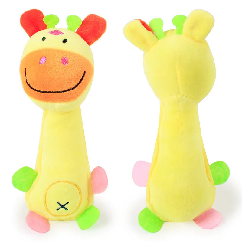 Cute Plush Toy Sound Toy Stuffed Squeaky Animal Squeak Dog Toy Cleaning Tooth Dog Chew Rope Toys