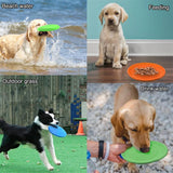 Fashion Pet Dog Silicone Game Frisbeed Dog Toy Flying Discs Trainning Interactive Toys Pet Supplies Flying Disc 15/18/22cm