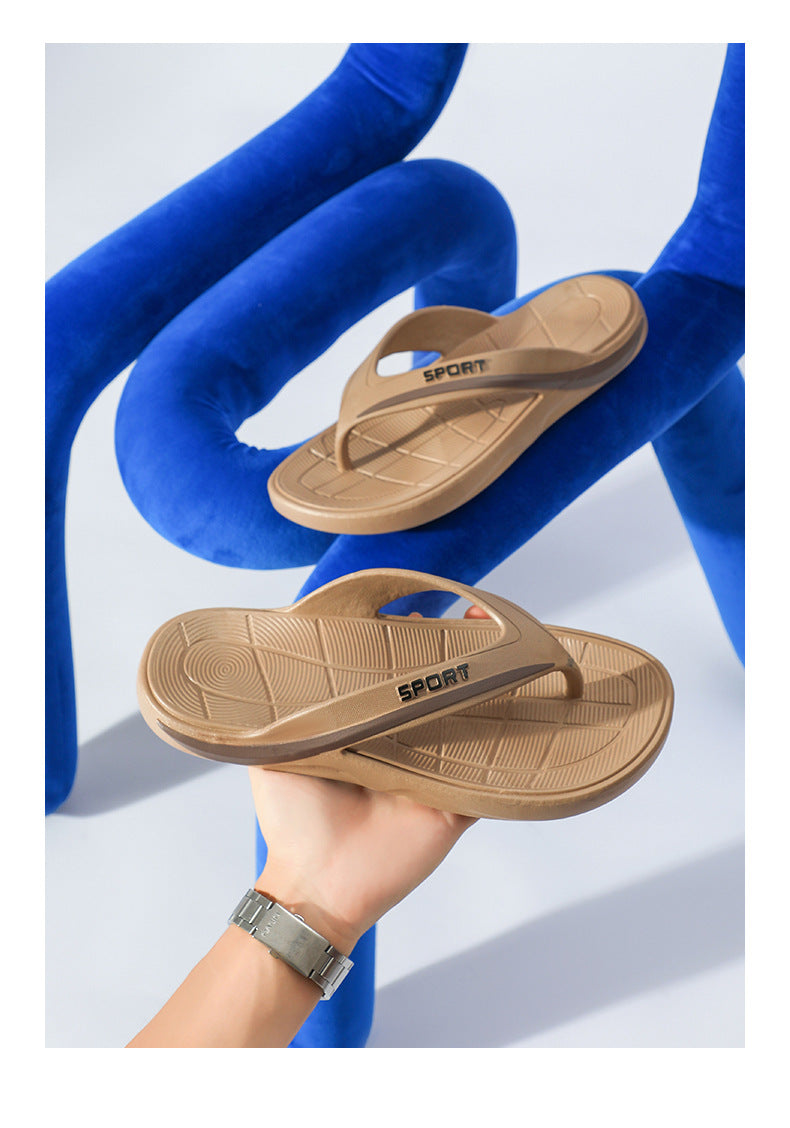 Flip flops for men, summer trend, fashion, and outerwear flip flops for outdoor leisure, anti slip beach sandals