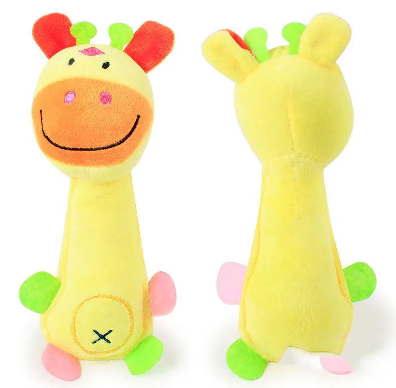 Cute Plush Toy Sound Toy Stuffed Squeaky Animal Squeak Dog Toy Cleaning Tooth Dog Chew Rope Toys