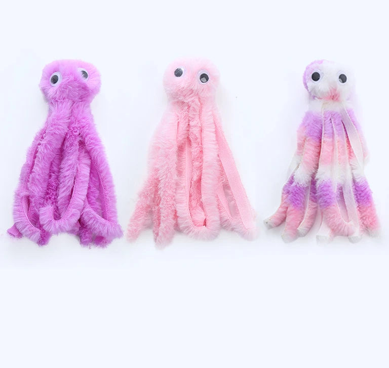 Pet Plush Toy Cat Catnip Octopus Shape Toy Bite Resistant Interactive Pet Cat Plaything Dog Teeth Cleaning Chew Toy Pet Supplies