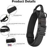 Tactical Dog Collar, Pet Dog Collar, Military Dog Collar Adjustable Dog Training Collar With Quick-release Buckle