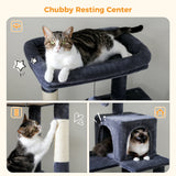 Multi-Level Cat Tree Tower with Condo Scratching Post for Cat Furniture House Cat Scratcher Cat Supplies Cat Toy