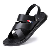 Summer Men's Brand Men's Fashion Trend Beach sandals Soft Breathable Men's Sandals Black Leather Sandals Free Shipping Shoes