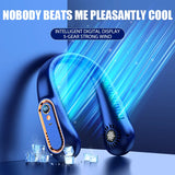 Hanging Neck Fan Digital Display Power Ventilador Bladeless Neckband Fan Portable Mini Air Cooler USB Rechargeable Electric Fans