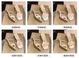 Transparent, Sandals Thick High Heels, Summer Fashion with Temperament Glass Shoes, Sexy Wear Fashion Slippers, Women's Shoes