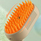 1pc Self-cleaning Massage Comb Cat Brush, Cat Hair Brush For Removing Tangled And Loose Hair, USB Charging Cat Comb Pet Steamy B